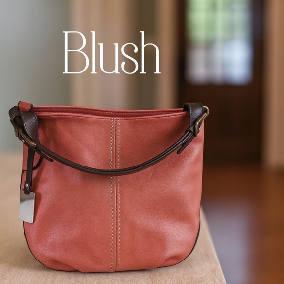 Blush Handbags - Blush Purse/Peach Purse/Stitched Purse